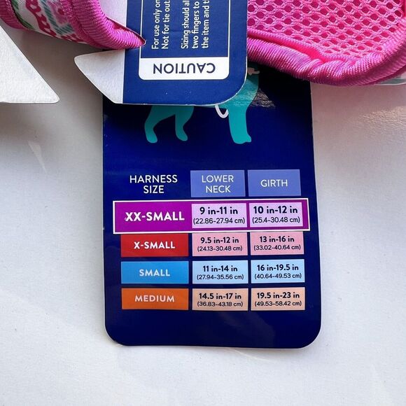 NWT XX-Small Dog Puppy Soft Comfort Vest Harness Top Paw Pink Cute Girly Floral - Picture 3 of 3